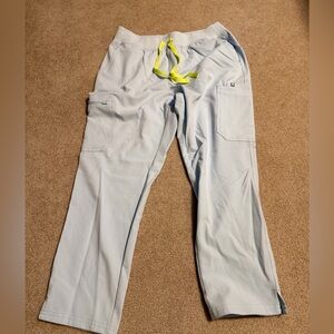 FIGS Ice Blue Scrub Pants Yola Size LPetite